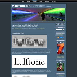 Photoshop Tip - Create A Halftone Effect