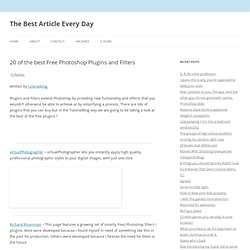 20 of the best Free Photoshop Plugins and Filters