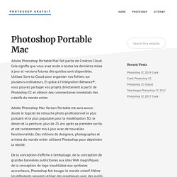 Photoshop Portable Mac Gratuit