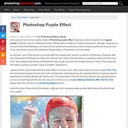 Photoshop Puzzle - Photoshop Jigsaw Puzzle - Photoshop Puzzle Tutorial