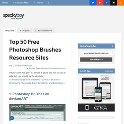 Top 50 Free Photoshop Brushes Resource Sites