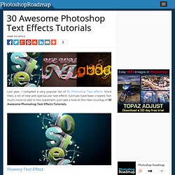30 Awesome Photoshop Text Effects Tutorials