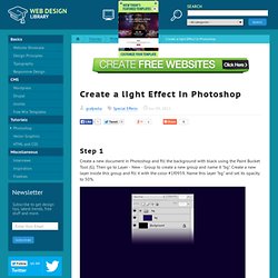 Create a light Effect in Photoshop