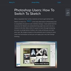 Photoshop Users: How To Switch To Sketch