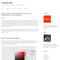 Design a Modern and Sleek Web Design Mockup in Photoshop plus a