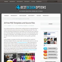 20 More free PSD templates to use and learn from
