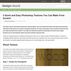 5 Quick and Easy Photoshop Textures You Can Make From Scratch