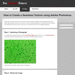 How to Create a Seamless Texture from Photo