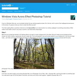 Windows Vista Aurora Effect Photoshop Tutorial