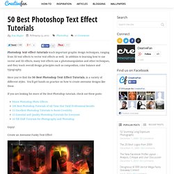 50 Best Photoshop Text Effect Tutorials