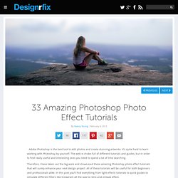 33 Amazing Photoshop Photo Effect Tutorials