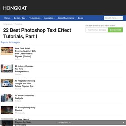 22 Best Photoshop Text Effect Tutorials, Part I - Hongkiat