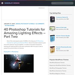 40 Photoshop Tutorials for Amazing Lighting Effects – Part Two