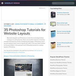 35 Photoshop Tutorials for Website Layouts
