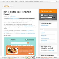 How to create a recipe template in Photoshop