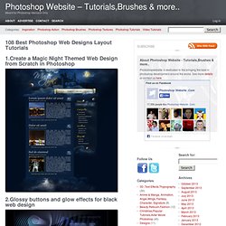 108 Best Photoshop Web Designs Layout Tutorials - Photoshop Website