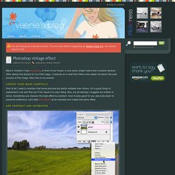 Photoshop vintage effect
