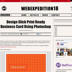 Design Slick Print Ready Business Card Using Photoshop