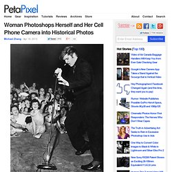 Woman Photoshops Herself and Her Cell Phone Camera into Historical Photos