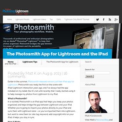 The Photosmith App for Lightroom and the iPad