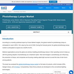 Phototherapy Lamps Market: LEDs to Represent Top-selling Product Segment Through 2026