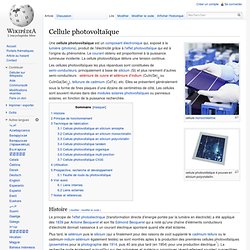 Cellule photovoltaïque