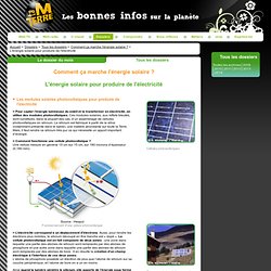 Energie solaire photovoltaiques, électricité, panneaux solaires photovoltaïques