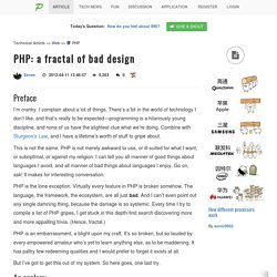PHP: a fractal of bad design