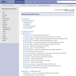 APC (PHP Accelerator)