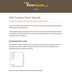 PHP Contact Form Tutorial