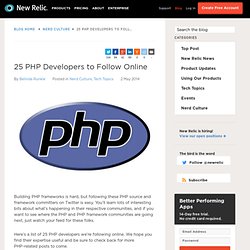 25 PHP Developers to Follow Online