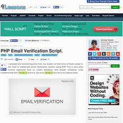 PHP Email Verification Script.