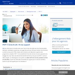 PHP 7.1 : la fin (End of life) est imminente ! - IONOS