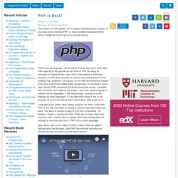 PHP Is Best?