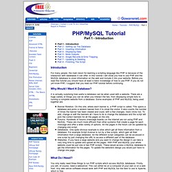 PHP/MySQL Tutorial