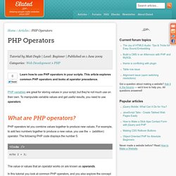 PHP Operators