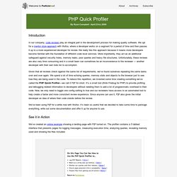 PHP Quick Profiler