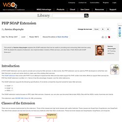 PHP SOAP Extension