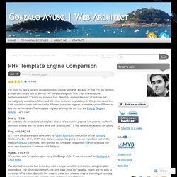PHP Template Engine Comparison « Gonzalo Ayuso