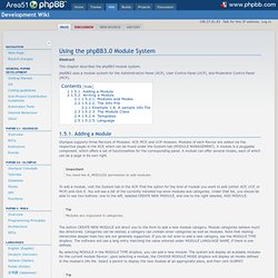 Using the phpBB3.0 Module System - phpBB Development Wiki