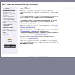 PHPCrawl webcrawler/webspider library for PHP - About - Waterfox