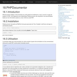 PHPDocumentor - PHP Facile!