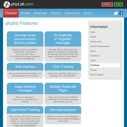 phplist Features : phpList