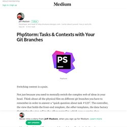 PhpStorm: Tasks & Contexts with Your Git Branches – Jeff Madsen – Medium