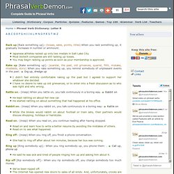 Phrasal Verb Demon. Complete guide to phrasal verbs. Phrasal Verb Dictionary