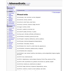 Phrasal verbs