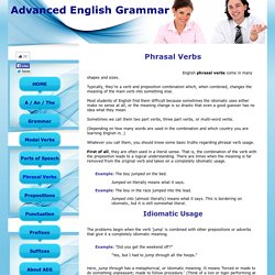 Phrasal Verbs: English language phrasal verbs