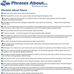 Phrases about Peace