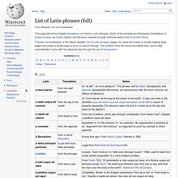 List of Latin phrases (full)