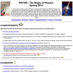 PHY100 Home Page